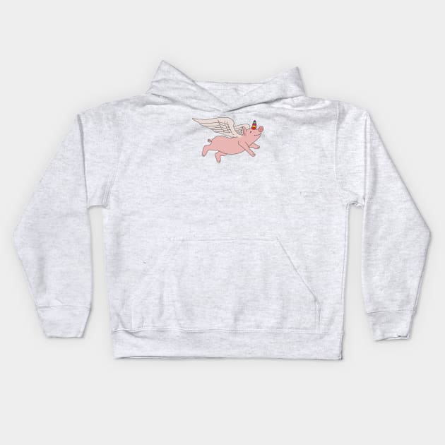 Magical Pig Kids Hoodie by The Lemon Stationery & Gift Co